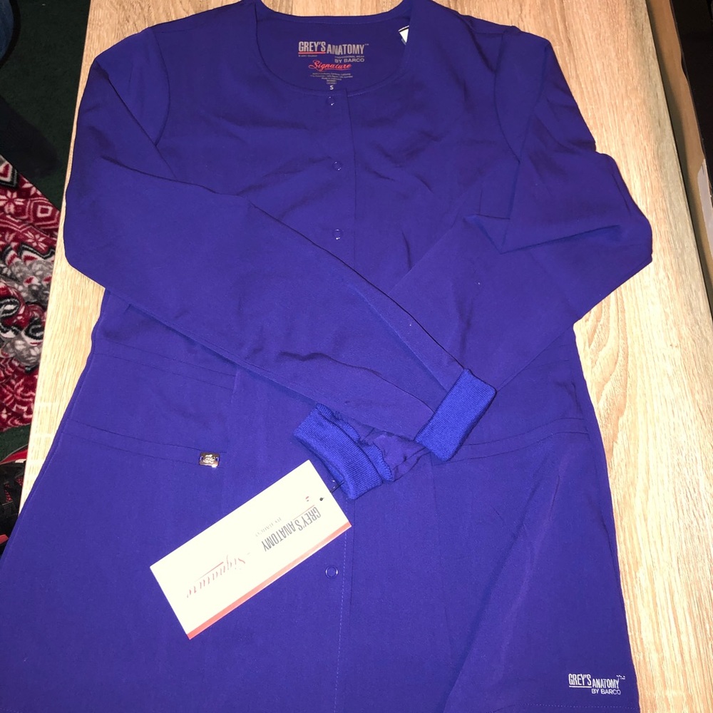 Purple greys anatomy scrub jacket